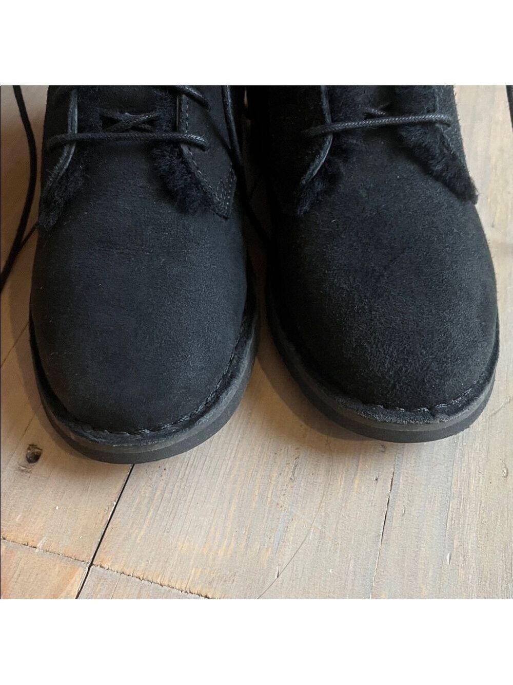 UGG Quincy Black Suede Boots Size US 6 - Picture 5 of 9